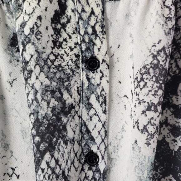 Boohoo Womens US 6 Snake Print Smock Dress Oversized Long Sleeve Grunge Vibes - Picture 4 of 11